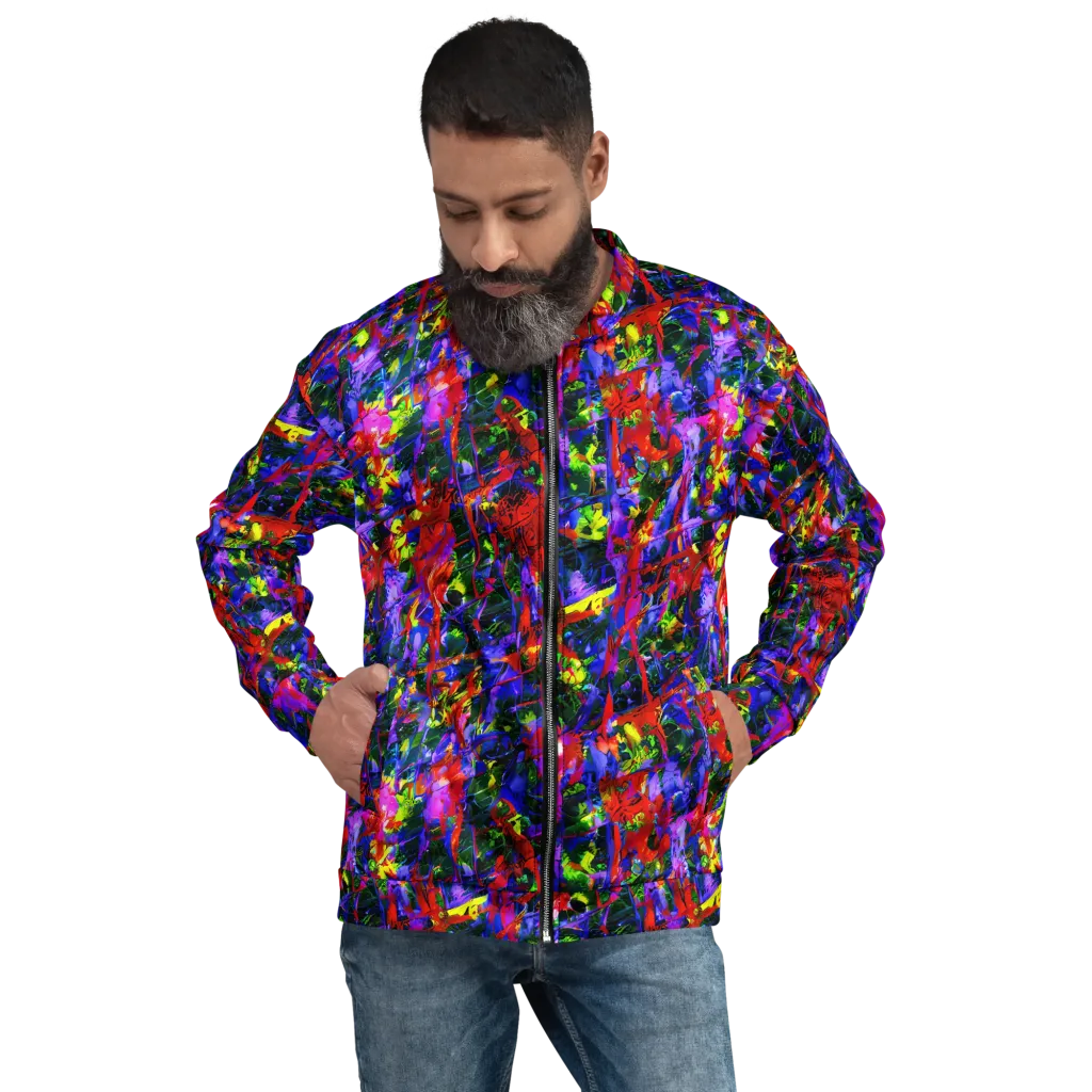 Fractured Rainbow on Bomber Jacket — Front