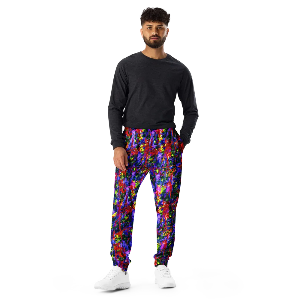 Fractured Rainbow on Men's Joggers — Front