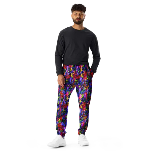 Fractured Rainbow on a Men's Joggers