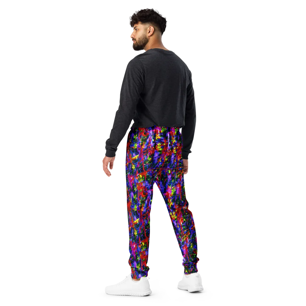 Fractured Rainbow on Men's Joggers — Back