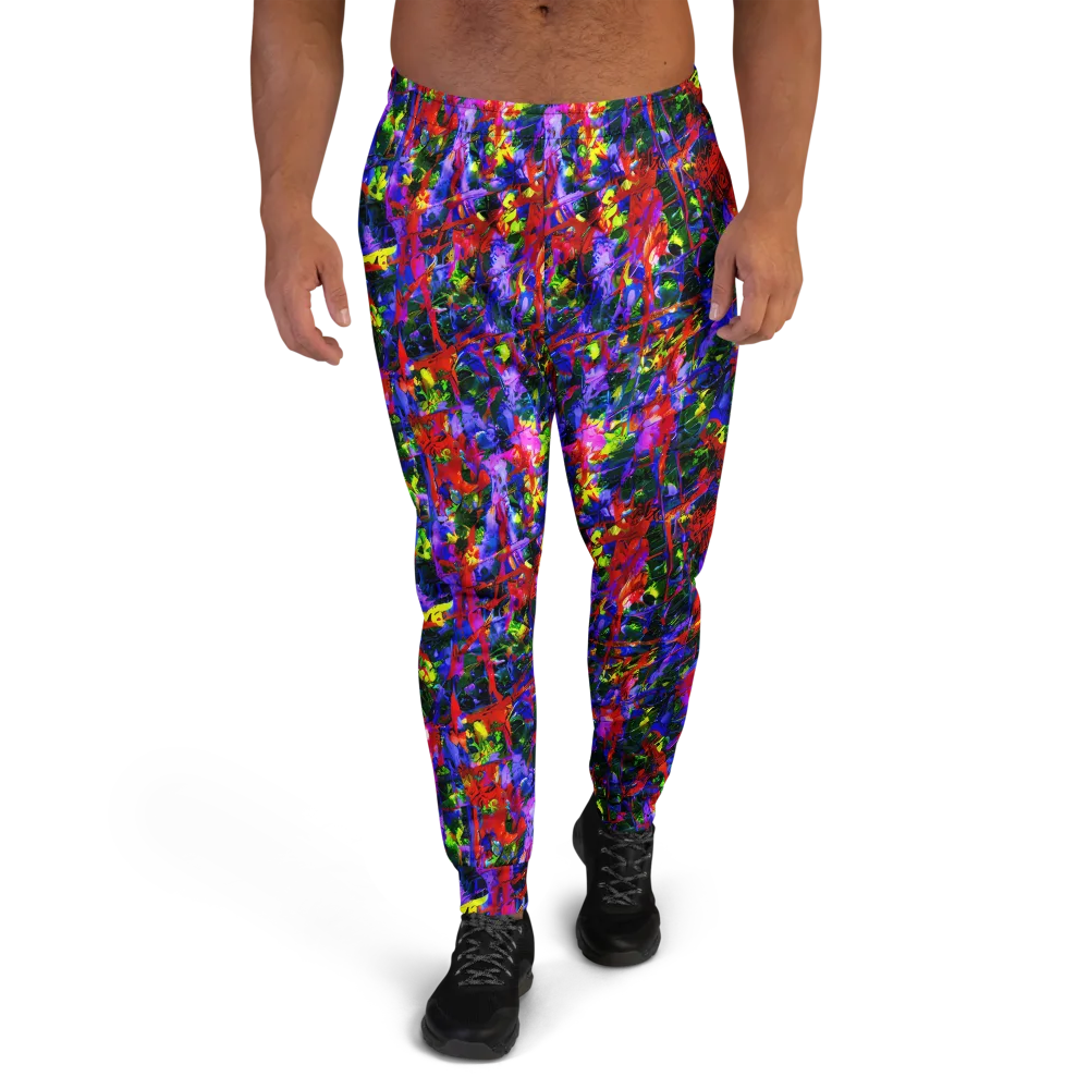 Fractured Rainbow on Men's Joggers — Front