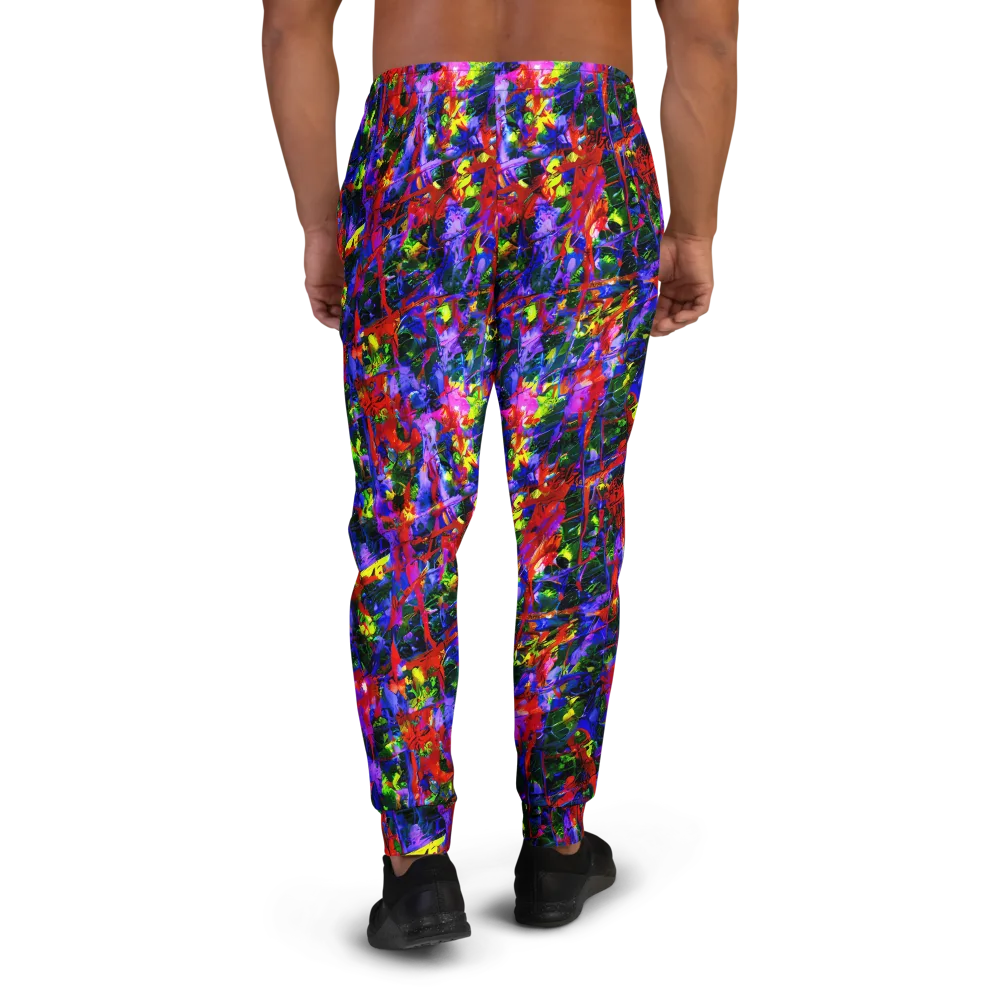 Fractured Rainbow on Men's Joggers — Back