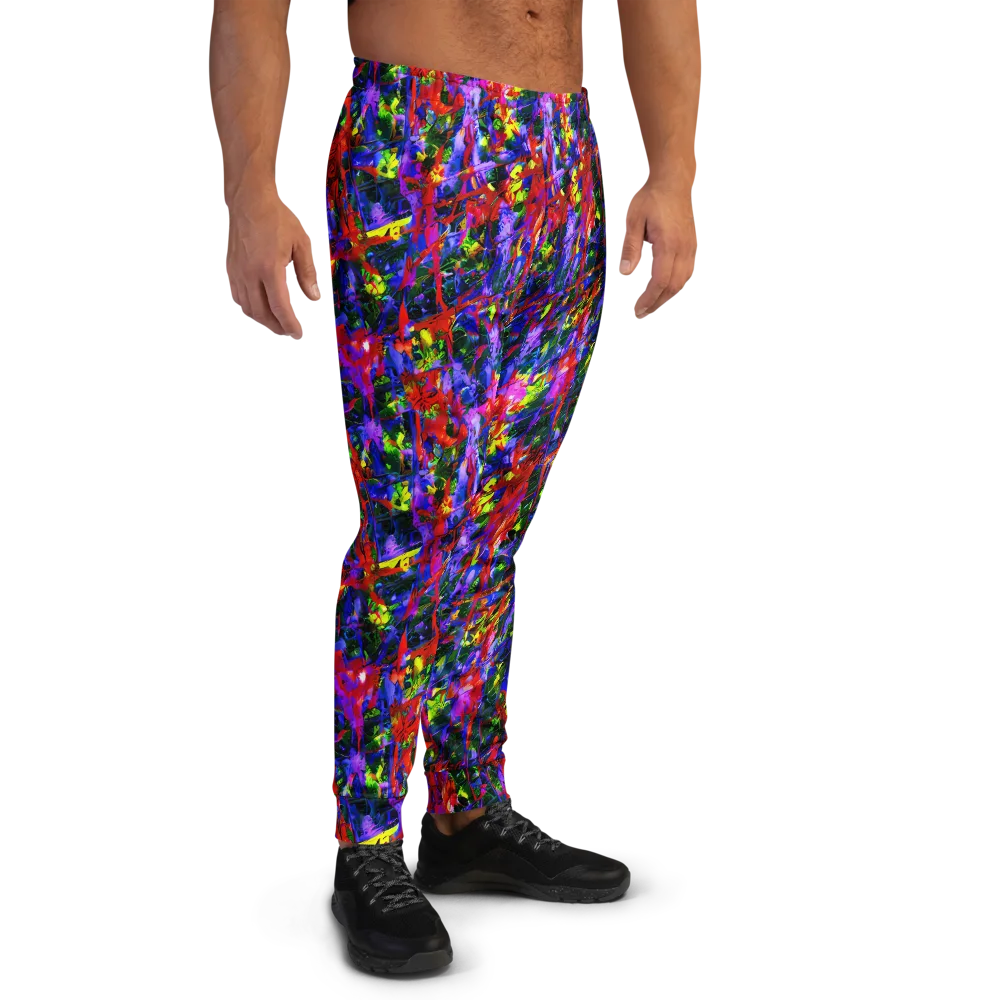 Fractured Rainbow on Men's Joggers — Right