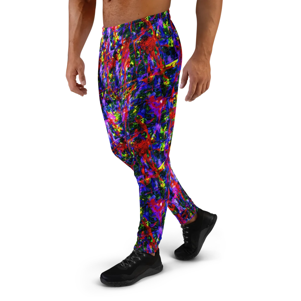 Fractured Rainbow on Men's Joggers — Left