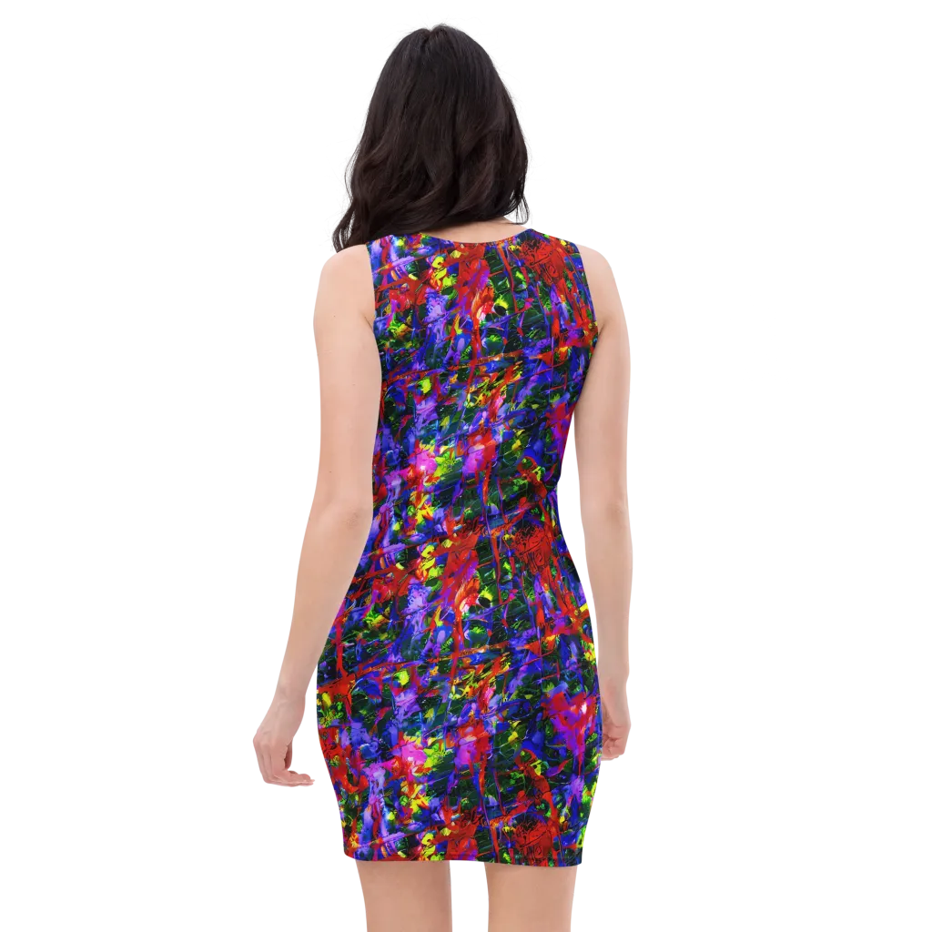 Fractured Rainbow on Bodycon Dress — Back