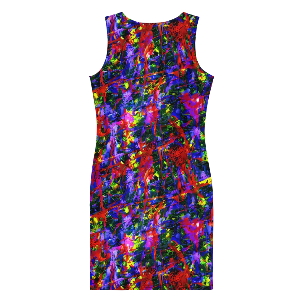 Fractured Rainbow on Bodycon Dress — Back