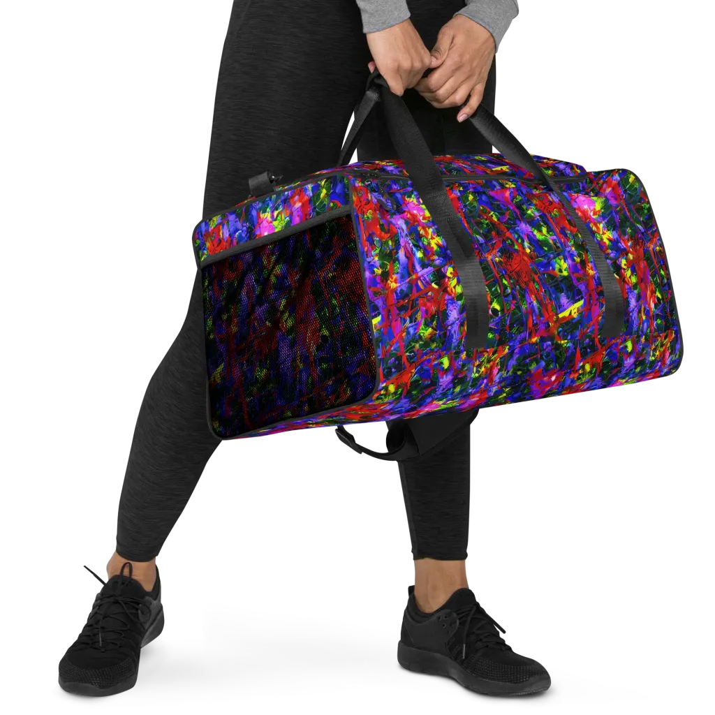 Fractured Rainbow on Duffle Bag — Right Front