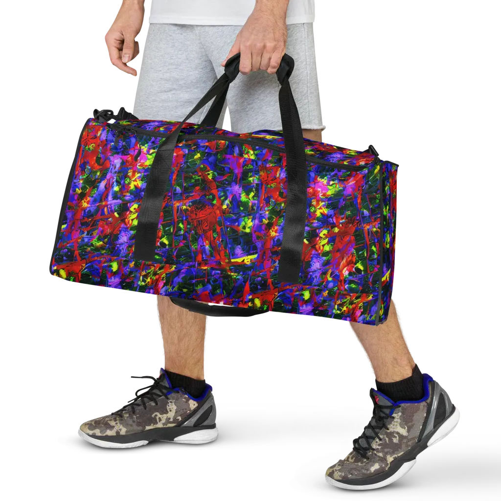 Fractured Rainbow on Duffle Bag — Front