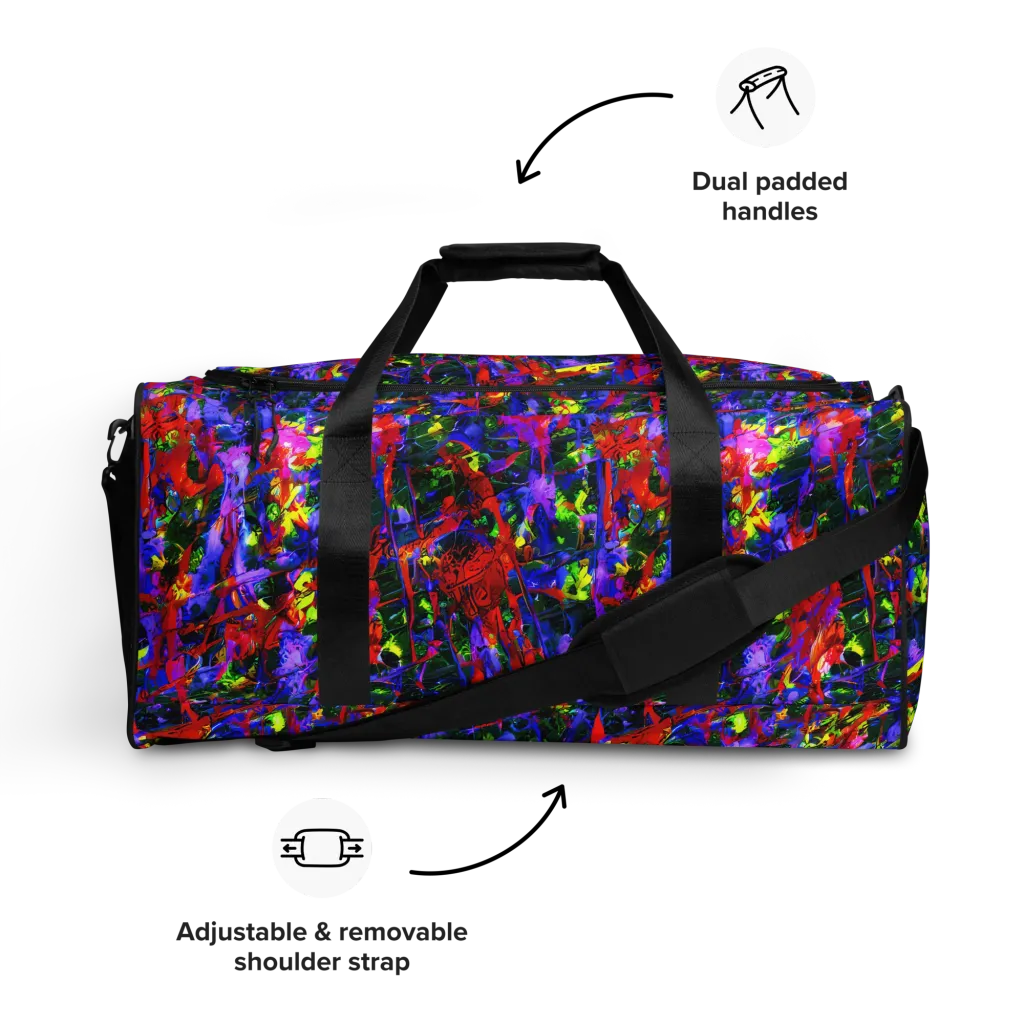 Fractured Rainbow on Duffle Bag — Front
