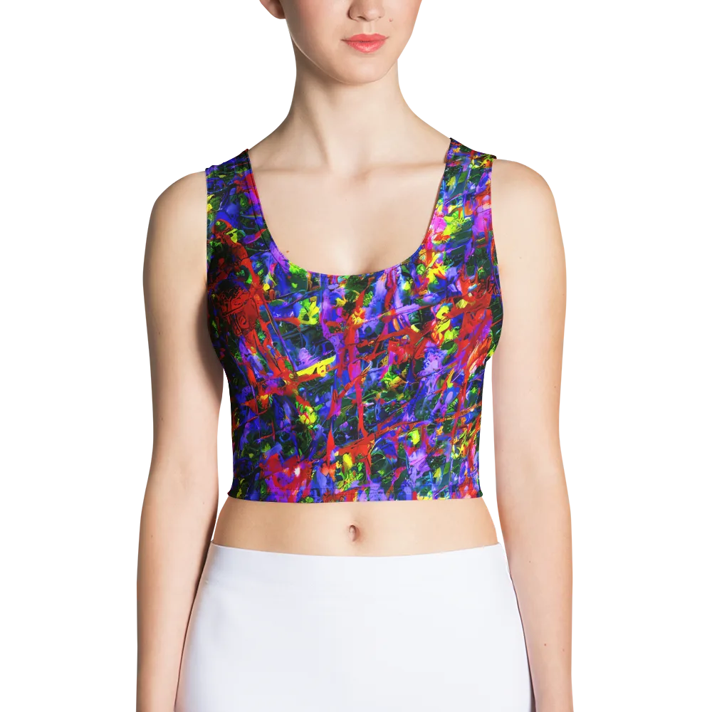 Fractured Rainbow on Crop Top — Front