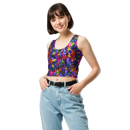 Fractured Rainbow on a Crop Top
