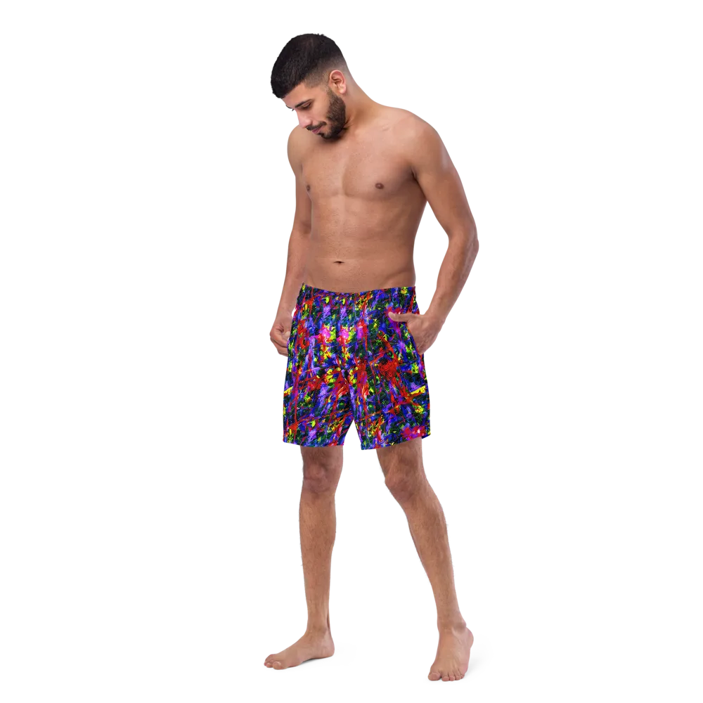 Fractured Rainbow on Swim Trunks — Left Front