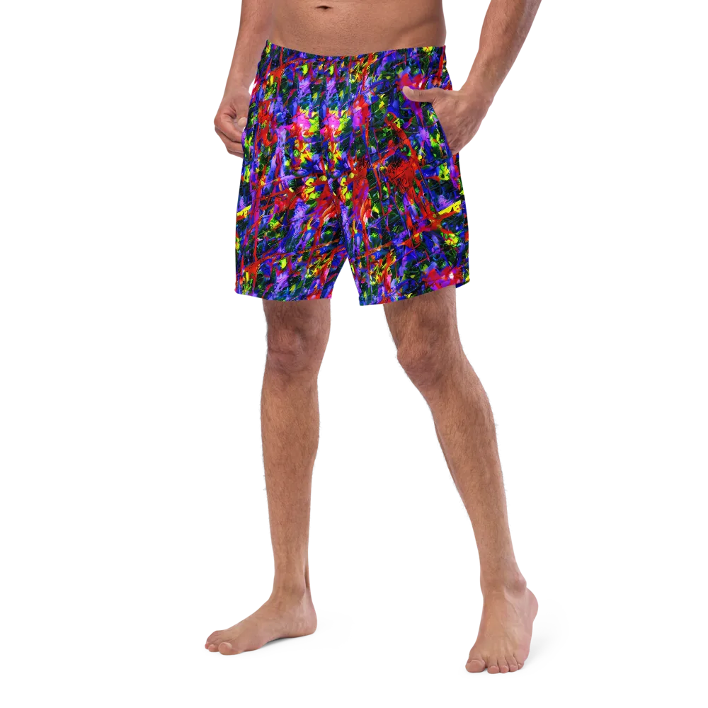 Fractured Rainbow on Swim Trunks — Left Front