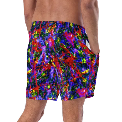 Fractured Rainbow on a Swim Trunks
