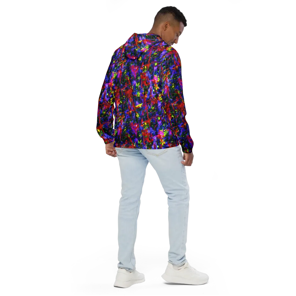 Fractured Rainbow on Men's Windbreaker — Back