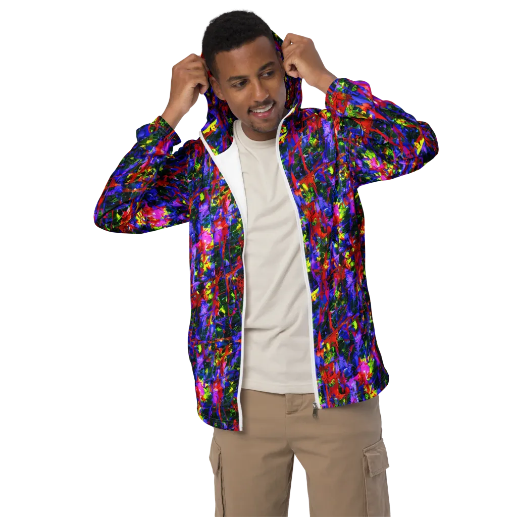 Fractured Rainbow on Men's Windbreaker — Front