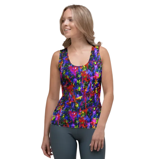 Fractured Rainbow on a Women's Tank Top