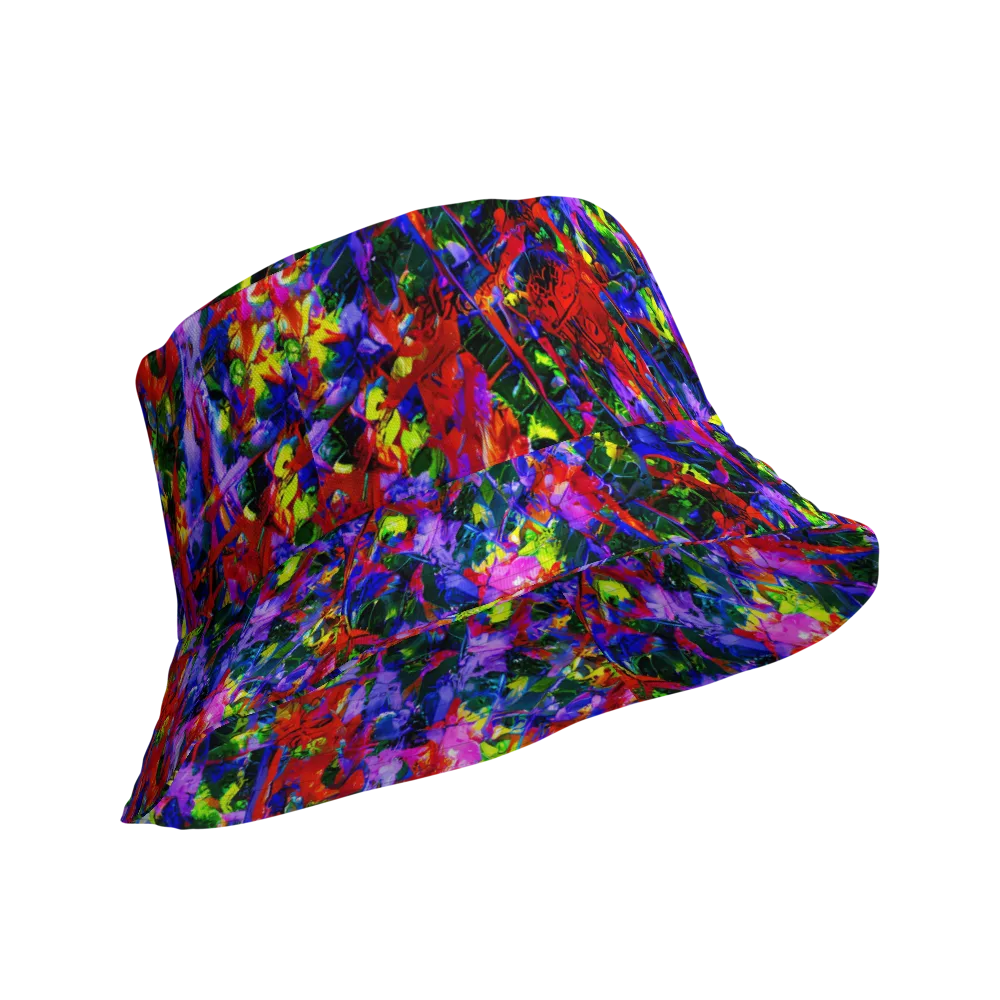 Fractured Rainbow on Reversible Bucket Hat — Product details Outside