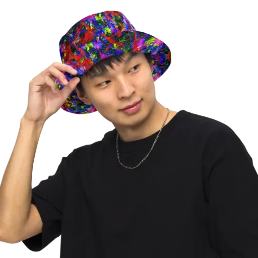 Fractured Rainbow on a Reversible Bucket Hat