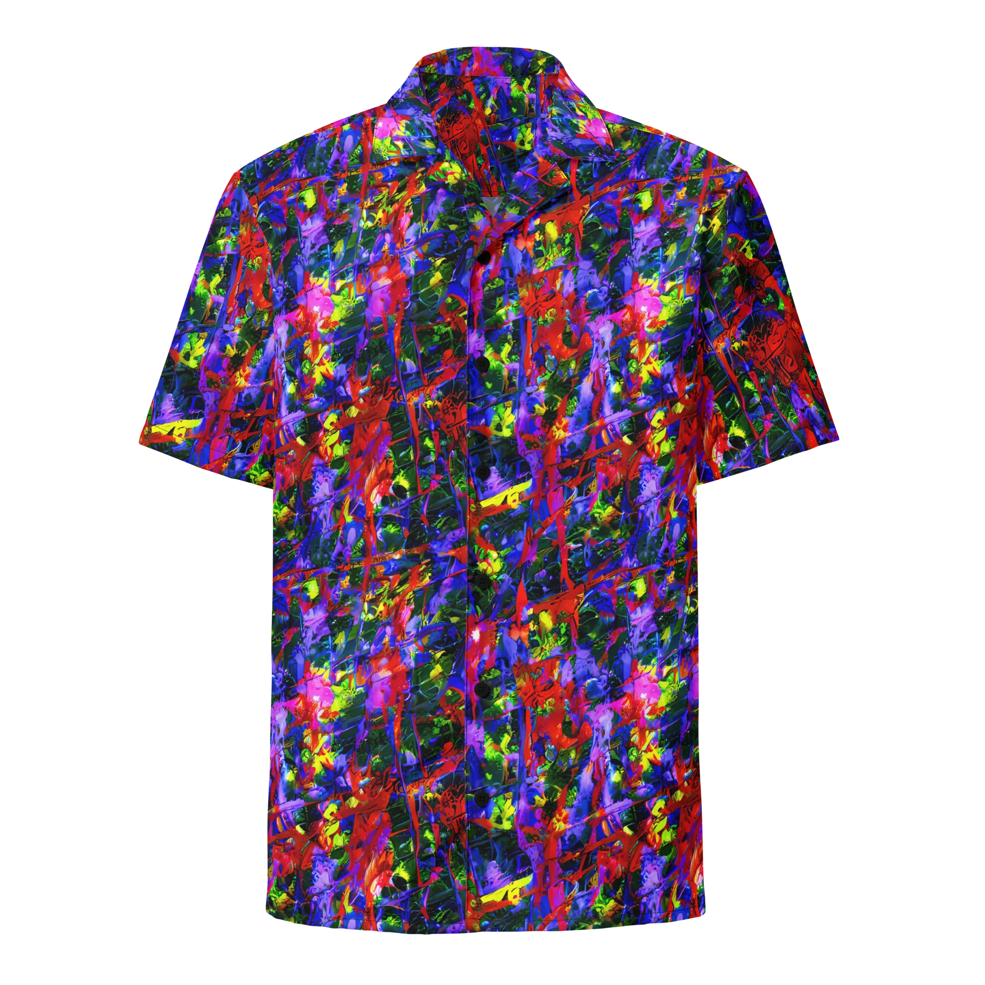 Fractured Rainbow on Button Shirt — Front