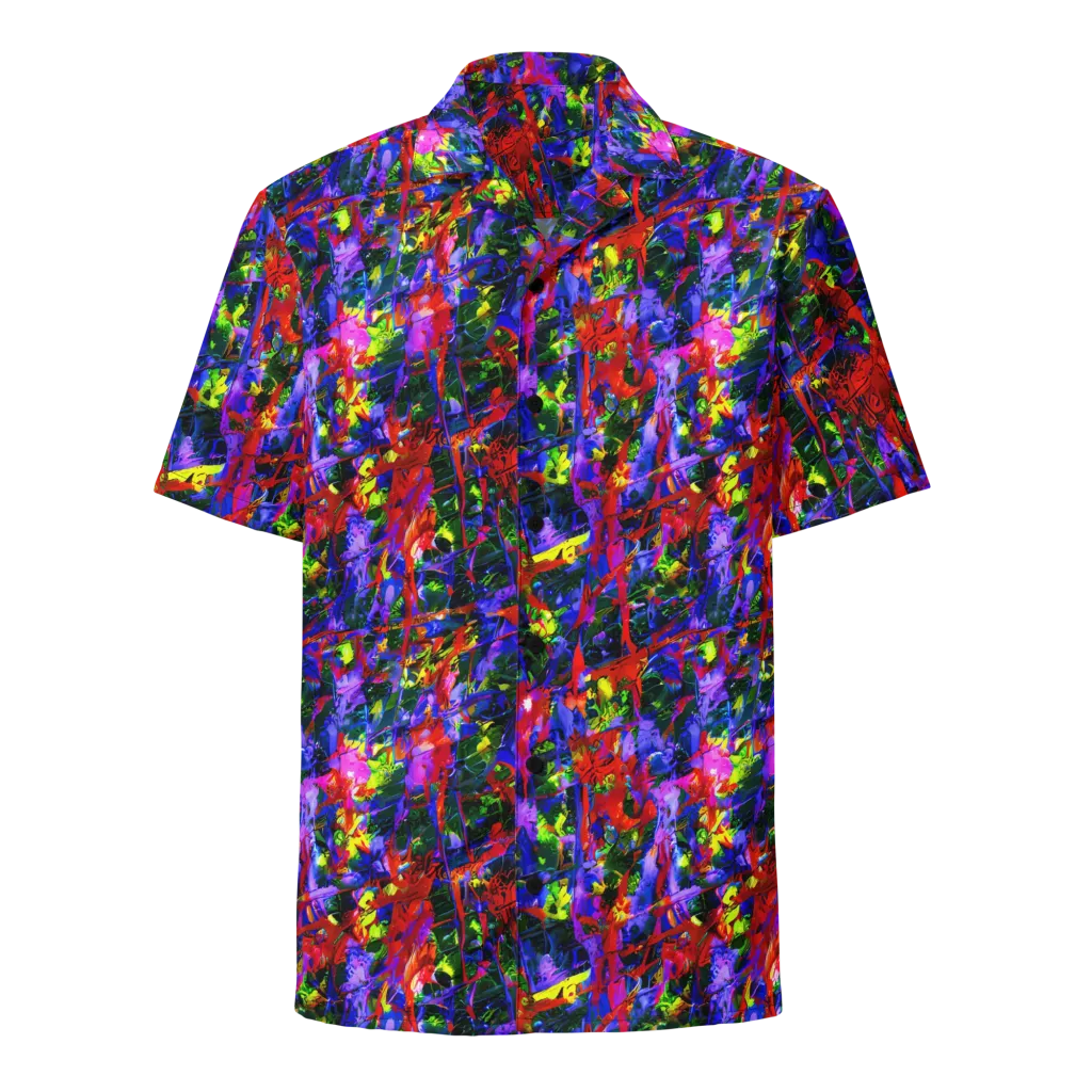 Fractured Rainbow on Button Shirt — Front