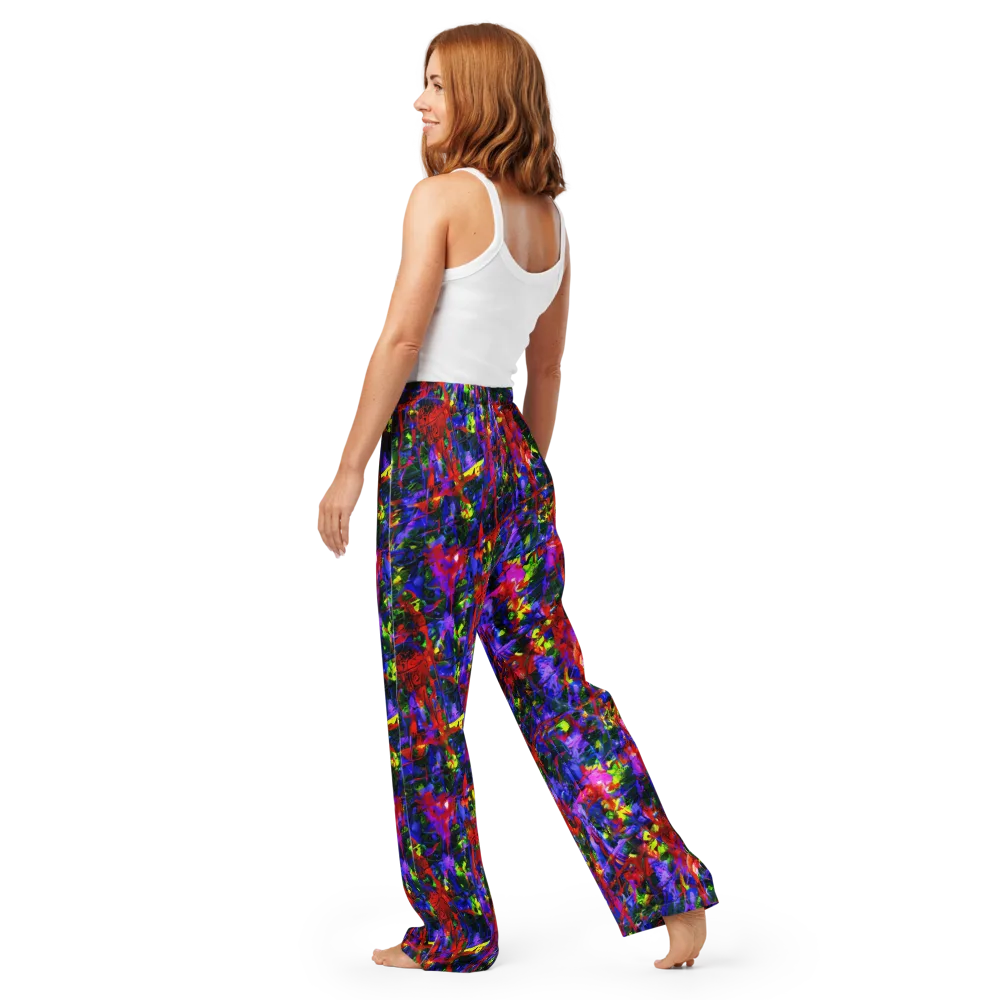 Fractured Rainbow on Women's Pajama Pants — Back