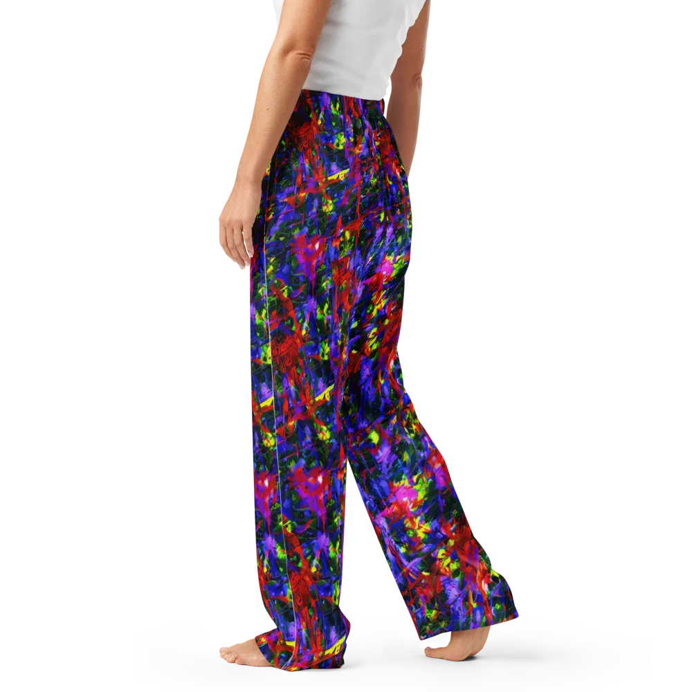 Fractured Rainbow on Women's Pajama Pants — Left