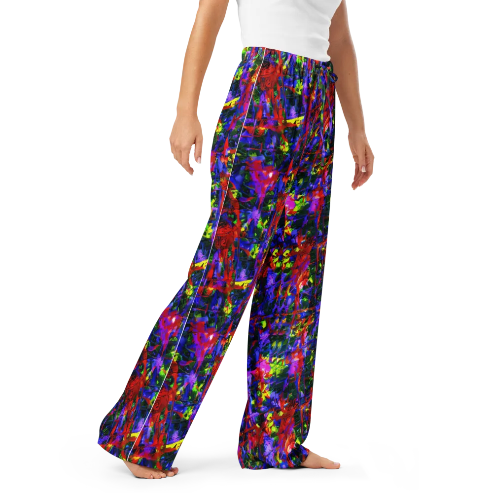 Fractured Rainbow on Women's Pajama Pants — Right Front