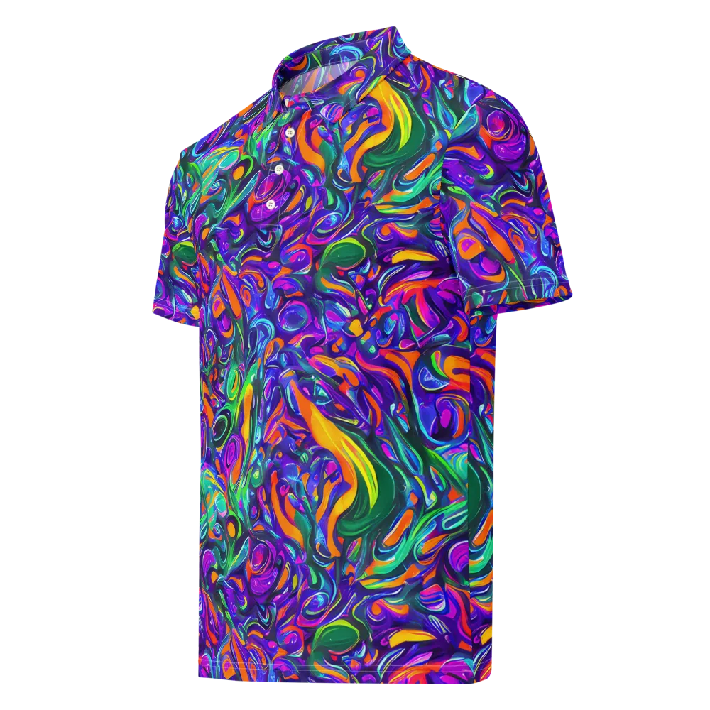 Psychedelic Rapture on Men's Slim Fit Polo Shirt — Left Front
