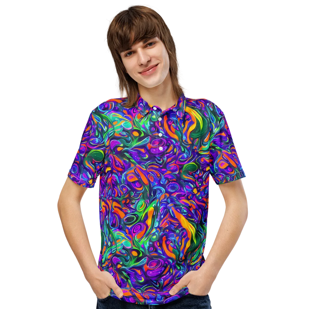 Psychedelic Rapture on Men's Slim Fit Polo Shirt — Front