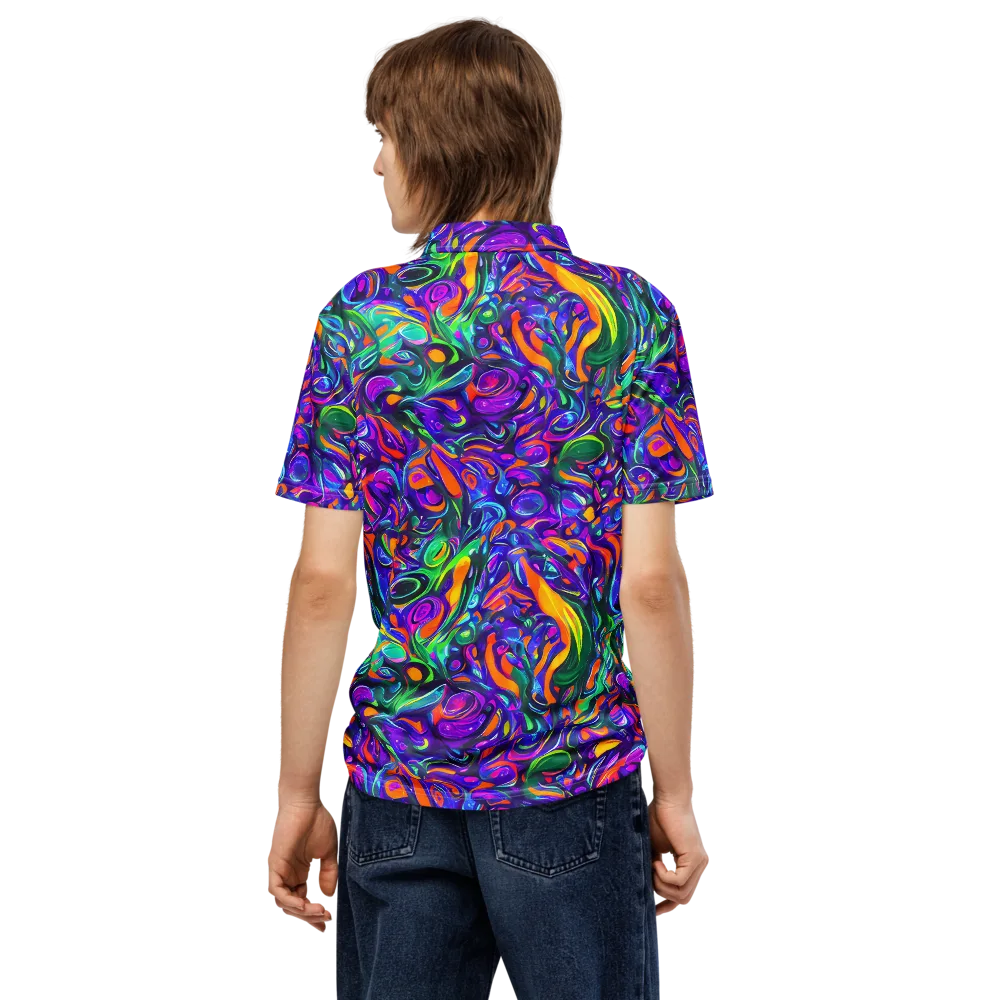 Psychedelic Rapture on Men's Slim Fit Polo Shirt — Back