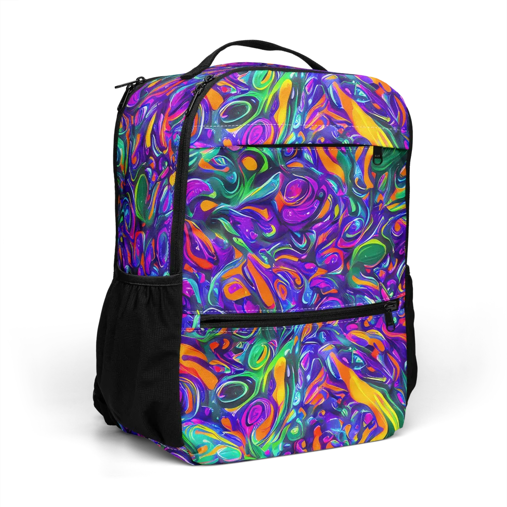 Psychedelic Rapture on Utility Backpack — Right Front