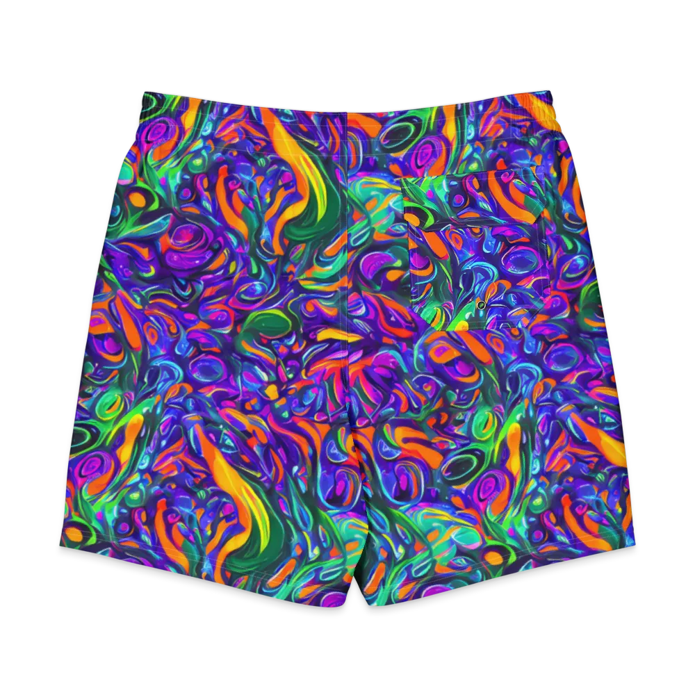 Psychedelic Rapture on Men's Board Shorts — Back