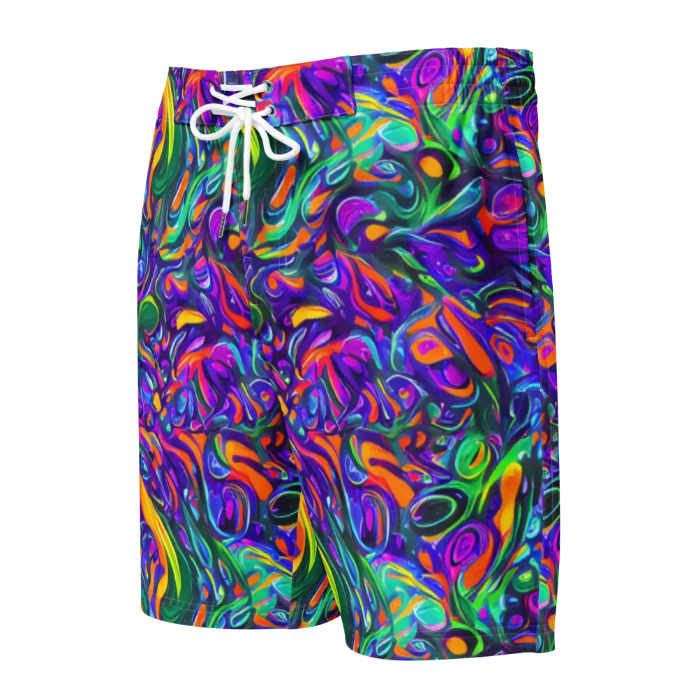 Psychedelic Rapture on Men's Board Shorts — Front