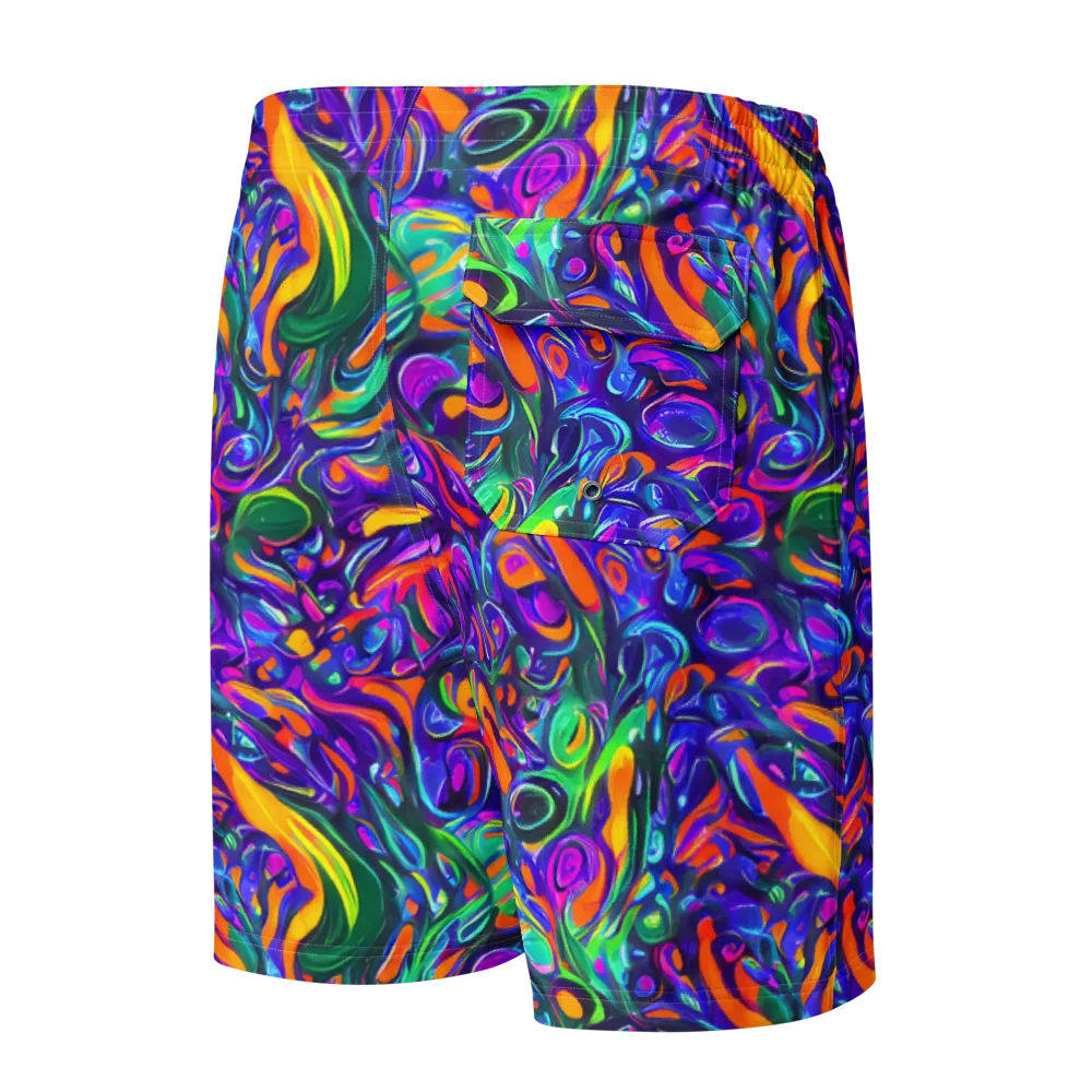 Psychedelic Rapture on Men's Board Shorts — Back