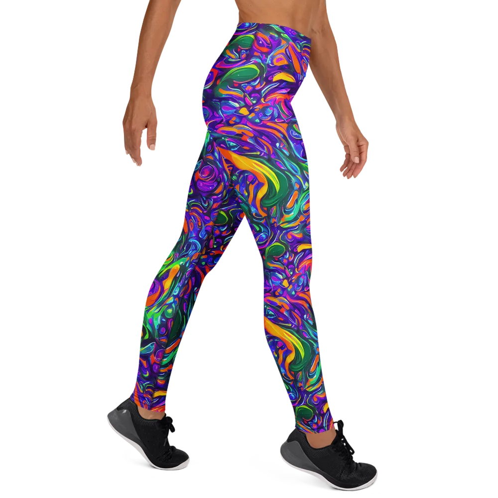 Psychedelic Rapture on Yoga Leggings — Right