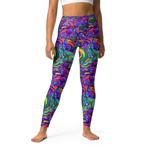 Psychedelic Rapture on a Yoga Leggings
