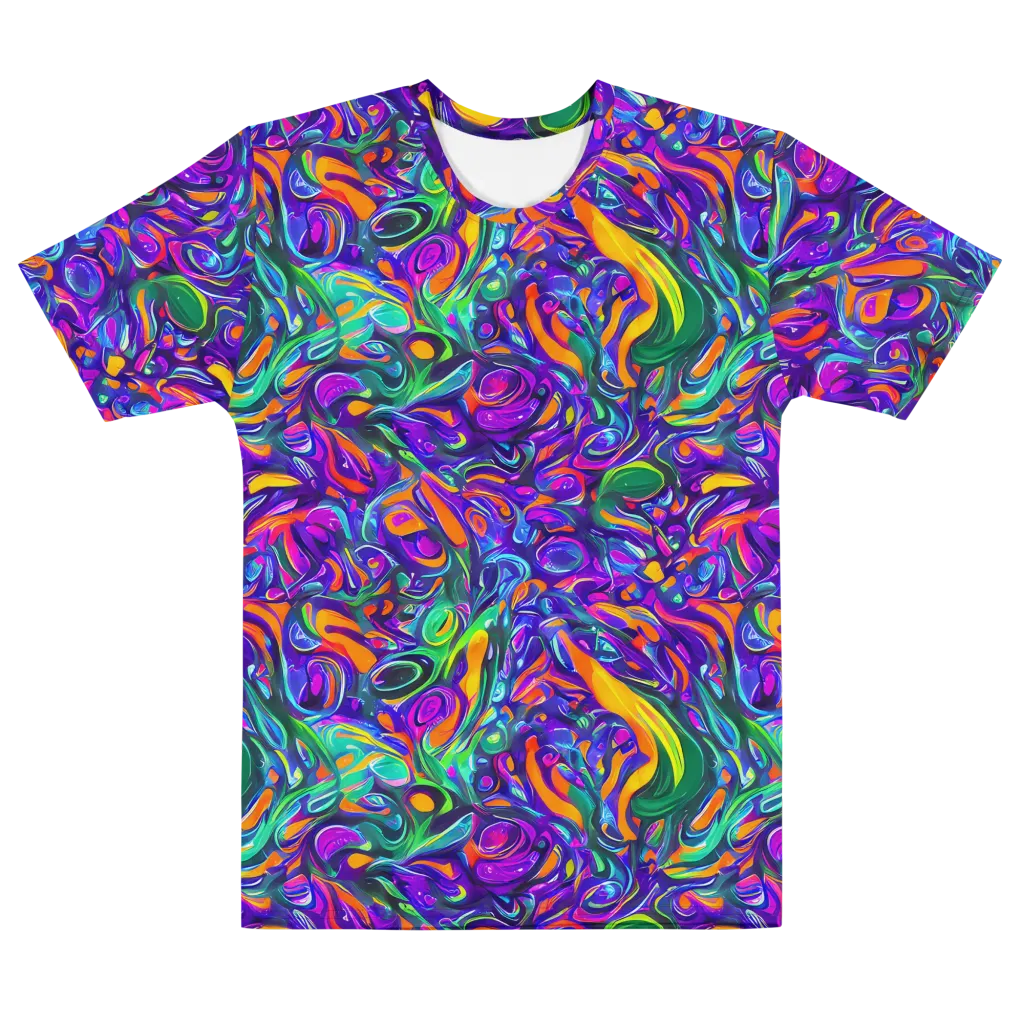 Psychedelic Rapture on Men's Cotton Crew Neck T-Shirt — Front