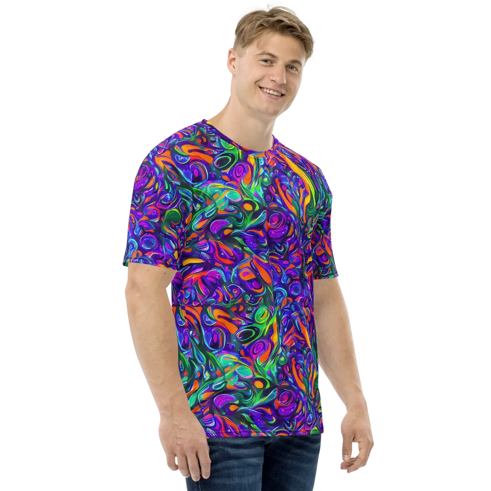 Psychedelic Rapture on Men's Crew Neck T-Shirt — Right