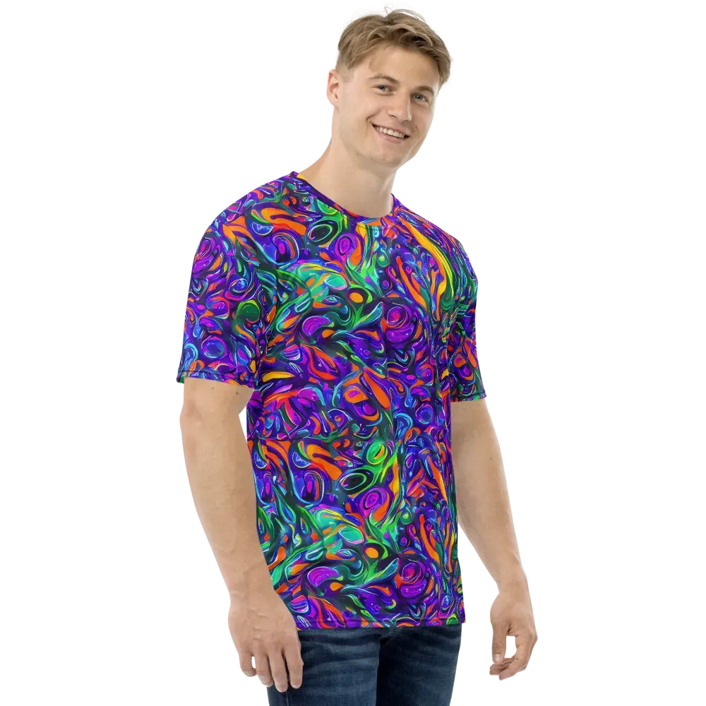 Psychedelic Rapture on Men's Crew Neck T-Shirt — Right