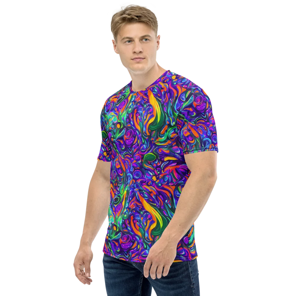 Psychedelic Rapture on Men's Crew Neck T-Shirt — Left