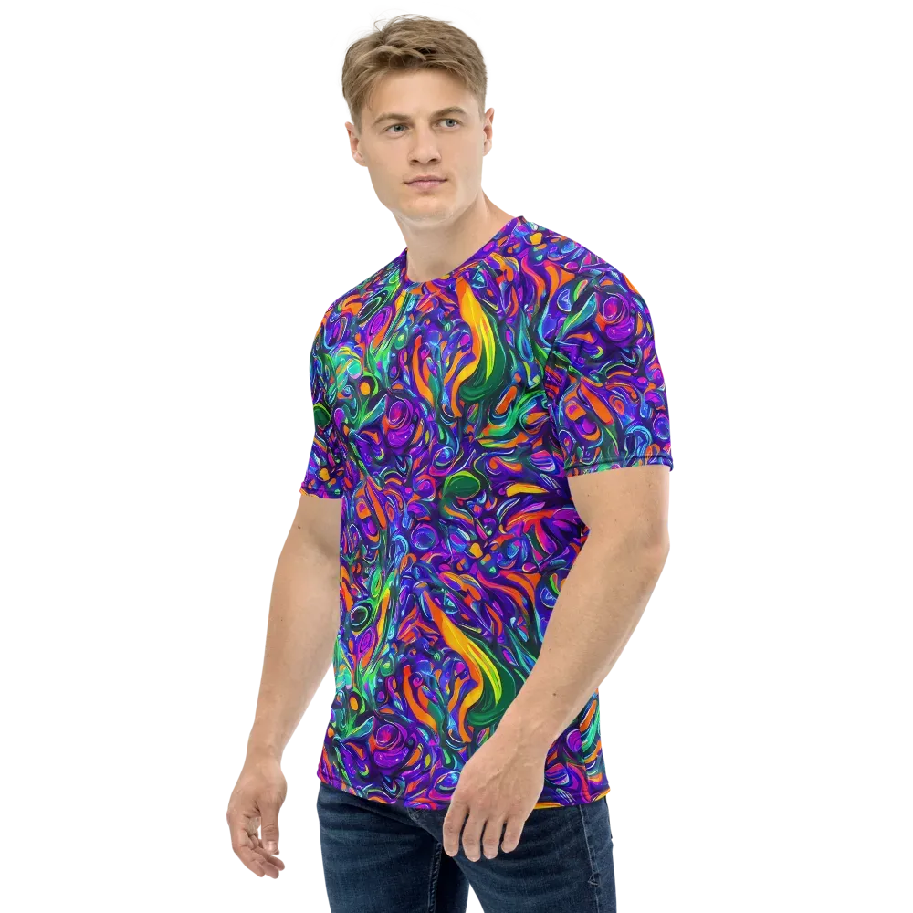 Psychedelic Rapture on Men's Crew Neck T-Shirt — Left