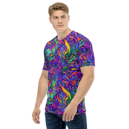 Psychedelic Rapture on a Men's Crew Neck T-Shirt