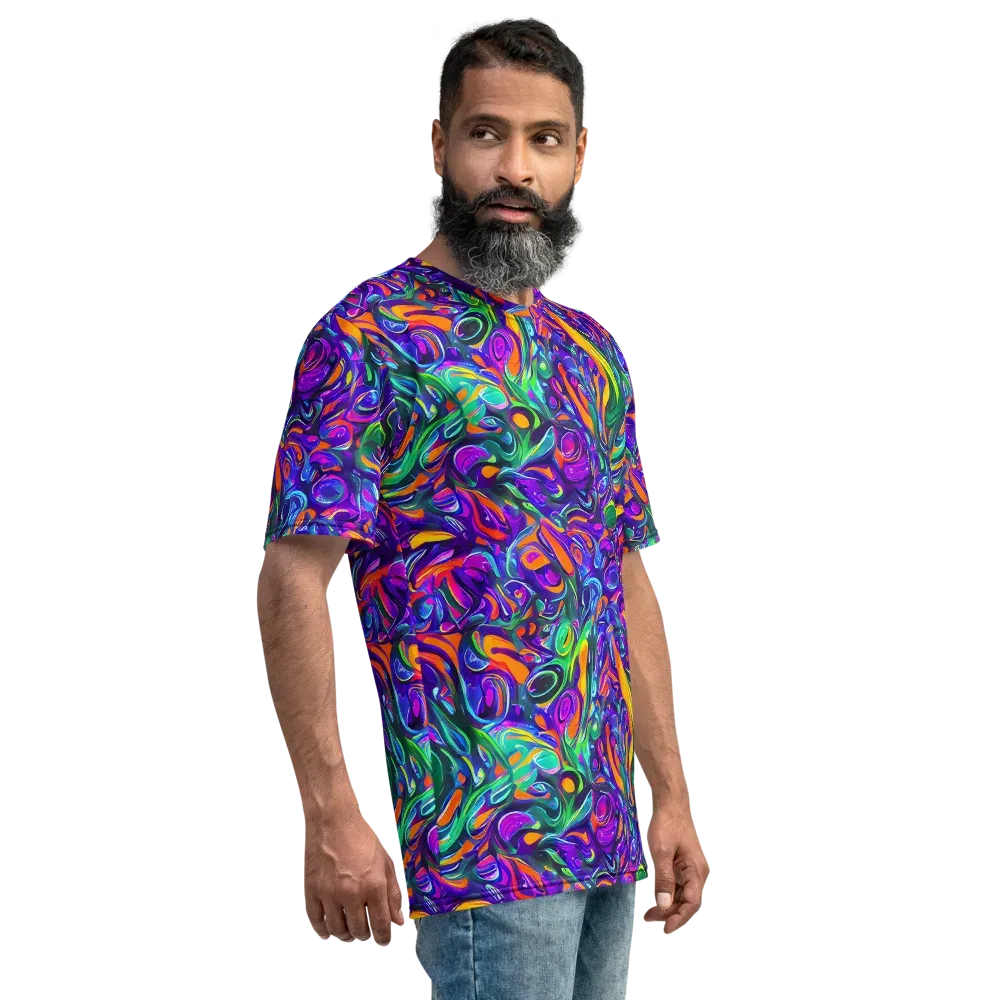 Psychedelic Rapture on Men's Crew Neck T-Shirt — Right