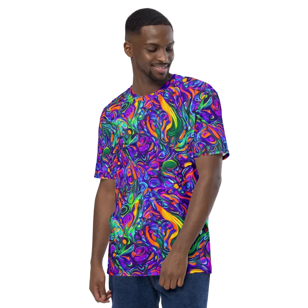 Psychedelic Rapture on Men's Crew Neck T-Shirt — Left