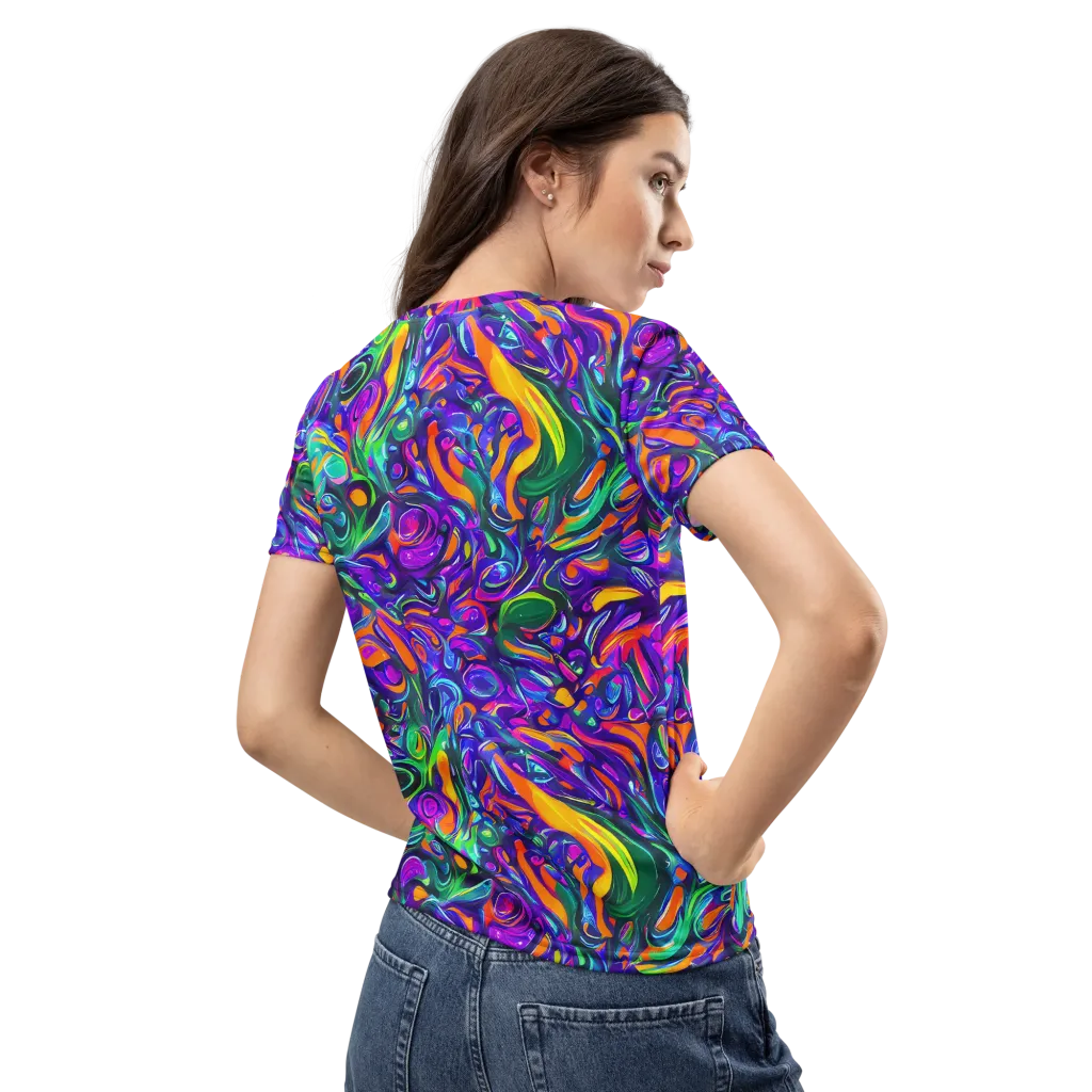 Psychedelic Rapture on Women's Crew Neck T-Shirt — Back