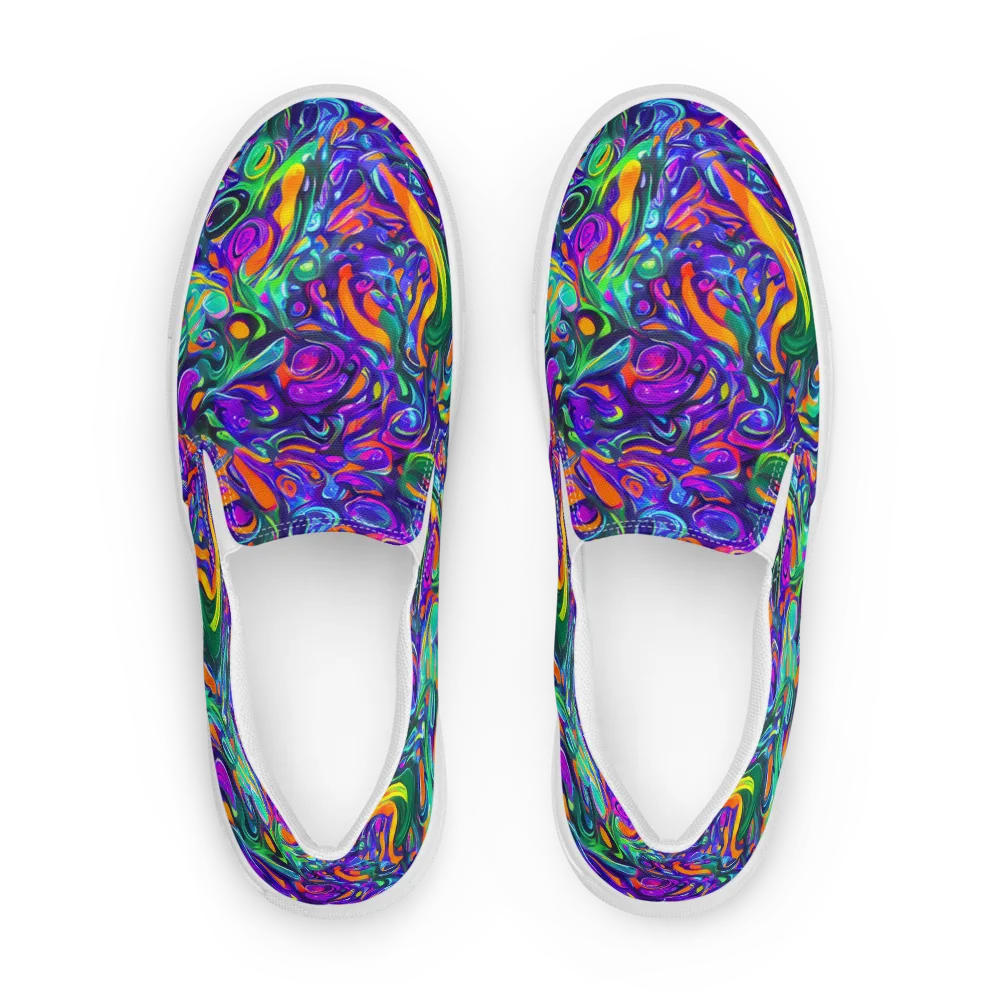 Psychedelic Rapture on Men's Slip-On Canvas Shoes — Front