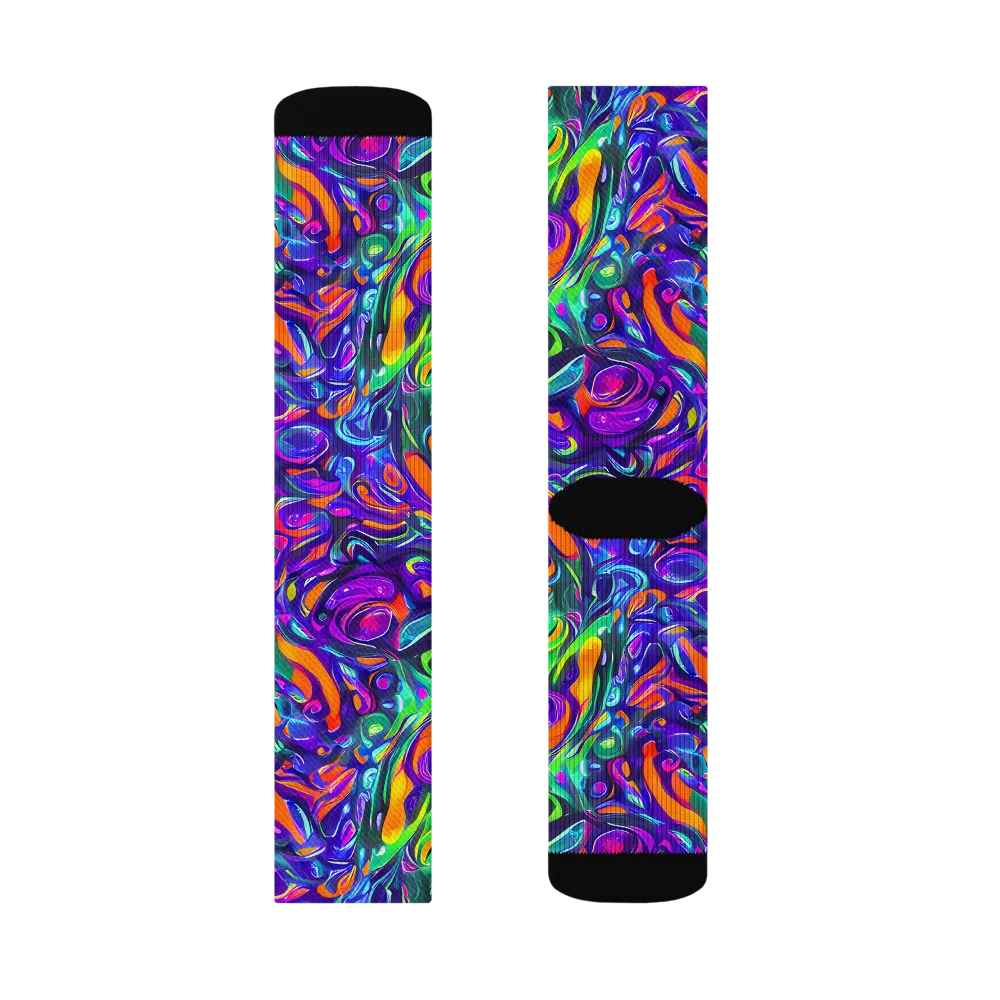 Psychedelic Rapture on Socks — Left Sock