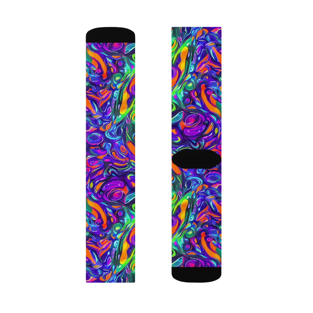 Psychedelic Rapture on Socks — Right Sock