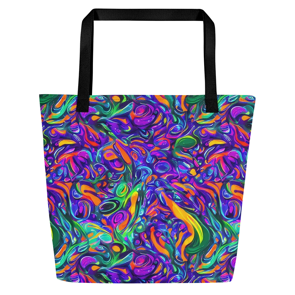 Psychedelic Rapture on Large Tote Bag W/ Pocket — Front